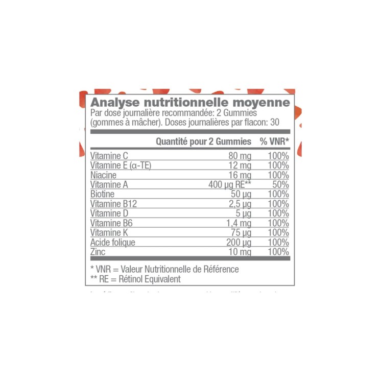 Forever Immune™ Gummy – 10 vitamines & zinc, gomme vegan goût tropical
