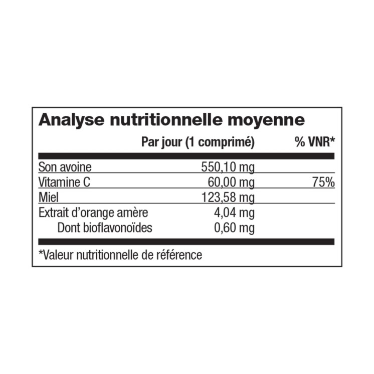 Forever Absorbent‑C™ – Vitamine C 60 mg + son d’avoine, pastilles à croquer